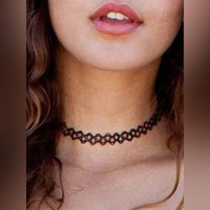 Fish Line Lace Tattoo Adult Choker Punk Goth 90s Celebrity Trendy Festival